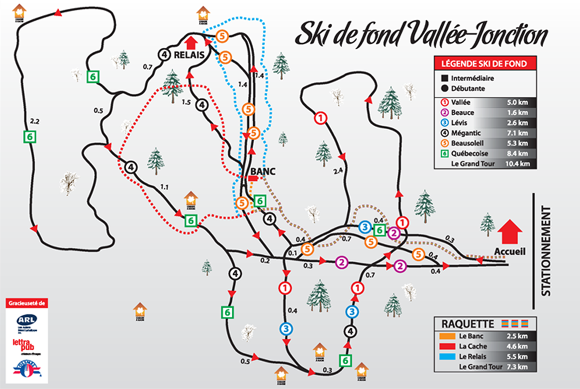 carte Sentiers Ski De Fond